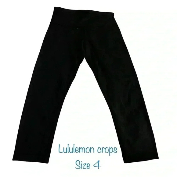 Women’s Lululemon Crop/Capri Black Size 4 - Picture 1 of 4